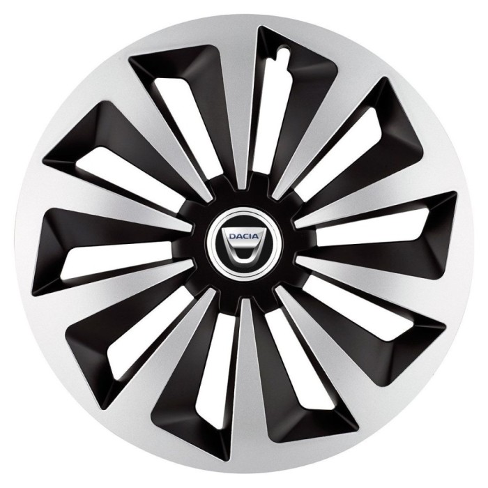 Set 4 capace roti Fox Gri-Negru R17 pentru gama auto Dacia