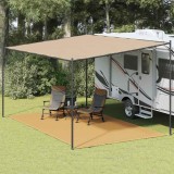 vidaXL Covor pentru cort, nisipiu, 300x500 cm, HDPE