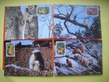 HOPCT MAXIMA NR 1068 SET 4 MAXIME -MAIMUTE 1984 BHUTAN -ASIA -FAUNA