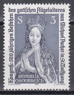 Austria 1981 - A 500-a aniversare a altarului &amp;icirc;naripat gotic al Sf&amp;acirc;ntului Wolfgang, MNH foto
