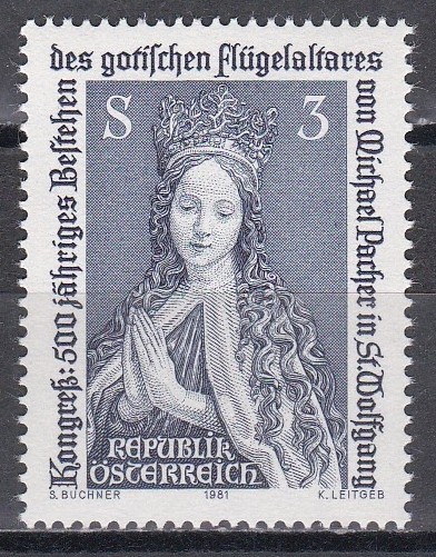 Austria 1981 - A 500-a aniversare a altarului &icirc;naripat gotic al Sf&acirc;ntului Wolfgang, MNH