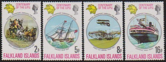 FALKLAND - 1974 - CENTENAR UPU (Uniunea postala universala)