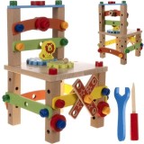 Scaun de asamblat din lemn pentru copii Kruzzel 22506