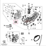 Cumpara ieftin Carter dreapta (magnetou) original Peugeot Elyseo - Looxor - Metal X - Speedfight - Speedfight 2 - Trekker - Vivacity - X-Fight 2T 50cc