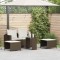 Gossi set canapea gradina 5 piese cu perne stivuibile polirattan maro