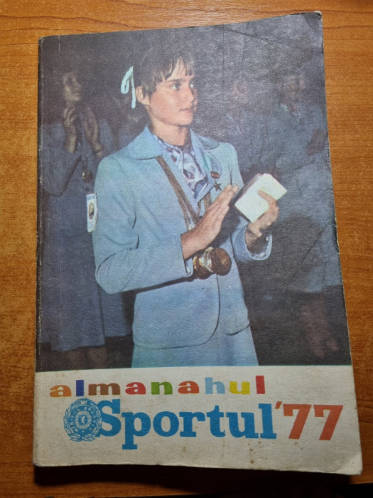 almanah sportul 1977 - nadia comaneci cea mai buna sportiva a lumii
