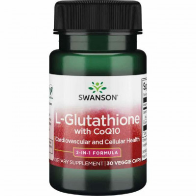 L-Glutathione cu CoQ10 30 capsule Swanson foto