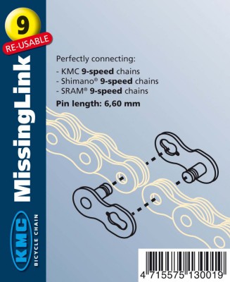 Zala KMC Missing Link 9V Bolt-6.6mm Standard Argintiu OEM Cod:525249048RM foto