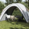 Cort Petrecere vidaXL, 360x360x219cm, Alb, Tafta 190T, Impermeabil, Ventilatie Plasa, Fermoar, Portabil, Geanta Transport