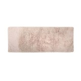 Covor decorativ, tip traversa, fir lung, aspect blanita, moale, antiderapant, subtire si usor, 60x160 cm, roz murdar