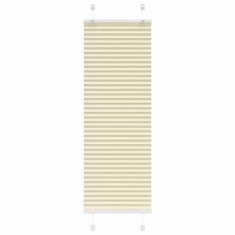 vidaXL Jaluzea plisată Crem 50x100 cm Lățime țesătură 49,4 cm 4015269