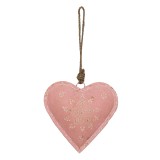 Cumpara ieftin Set 6 decoratiuni Inimioare metal roz 14x4x14 cm