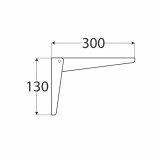 Consola rabatabila pentru rafturi WSN, 300x130 mm