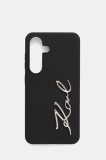 Karl Lagerfeld husă pentru telefon Samsung Galaxy S25 culoarea negru, KLHCS25SSCMSMVK