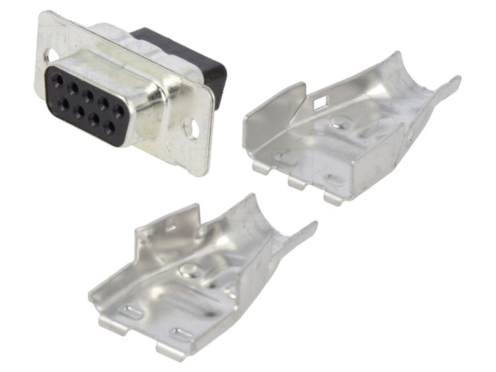 Conector D-Sub mamă 9 pini ecranat