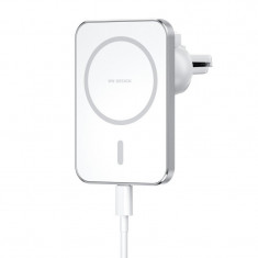 Incarcator Auto Wireless WK-Design WP-U96, MagSafe, Quick Charge, 15W, Alb foto