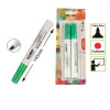 Set 2 markere pentru whiteboard, culoare verde, grosime scriere 2-3 mm, Oem