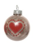 Cumpara ieftin Glob decorativ - Bauble Blush Pink - Heart - Roz / Inima | Kaemingk