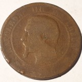 Moneda Franta 10 Centimes 1854 W Napoleon III - Numismatica