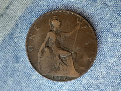 ONE PENNY 1906 - MAREA BRITANIE foto