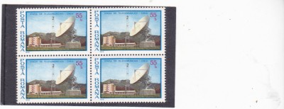 Romania, LP 930 STATIA DE TELECOMUNICATII SPATIALE CHEIA, MNH in bloc 4 timbre foto