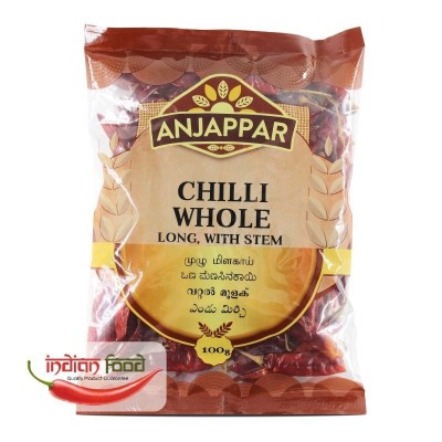Anjappar Dried Red Chilli Whole (Ardei Rosu Intreg) 200g foto