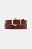 Answear.LAB curea de piele culoarea bordo