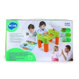 Masuta Interactiva 6 in 1 Hola Toys SuperHeroes ToysZone, Centru Activitati Bebe, Lumini si Sunete, Banc de Lucru, 2+ Ani