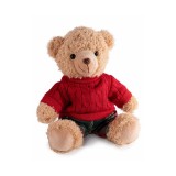 Figurina Ursulet Baietel Craciun textil multicolor cm 20 x 15 x 24 H