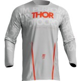 MBS Tricou motocross/enduro Thor Pulse Mono, gri/portocaliu, L, Cod Produs: 29107111PE