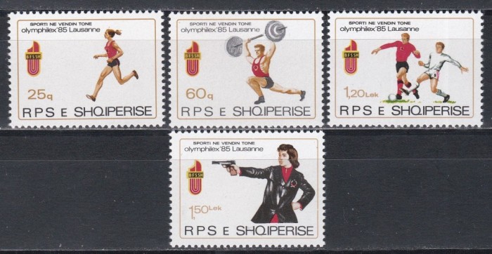 Albania 1985 - Expoziția Internațională de Timbre &quot;OLYMPPHILEX &#039;85&quot; - Lausanne, MNH