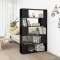 Gossi biblioteca/separator camera, negru, 100x24x155 cm, pal