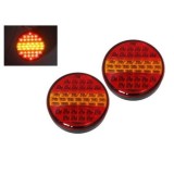 2 x Led Hamburger Lumini Spate Pentru Camion Remorca 24v