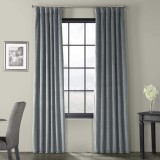 Draperie din catifea cu rejansa din bumbac tip fagure, Madison, 200x220 cm, densitate 700 g/ml, Shadow, 1 buc