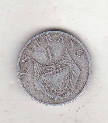 bnk mnd Rwanda 1 franc 1977