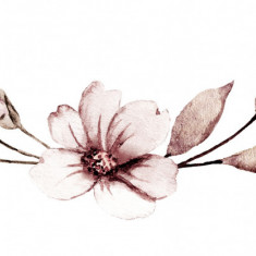 Sticker decorativ Floare, Roz, 85 cm, 3616ST