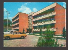CPIB 23682 CARTE POSTALA - BUZIAS. HOTEL &quot;PARC&quot;, AUTOTURISM, CIRCULATA, 1980, STAMPILE, TIMBRU