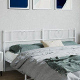 VidaXL Tăblie de pat metalică, alb, 193 cm