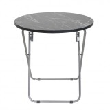 Masa plianta rotunda cu blat mdf 60x65cm negru Zilan ZLN6951