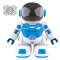 Robot inteligent, ETK, cu telecomanda, sunete si lumini, alb/albastru