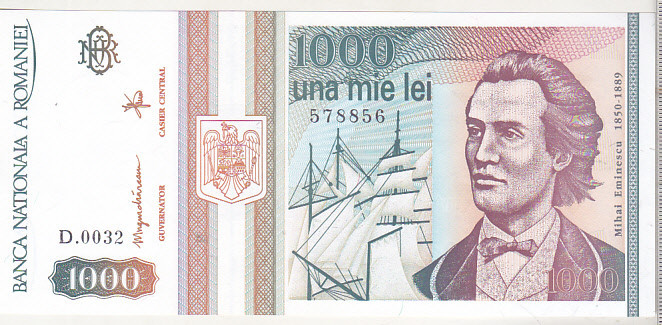 bnk bn Romania 1000 lei 1993 xf