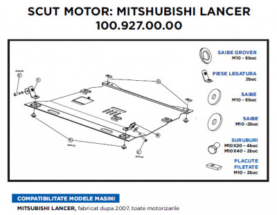 Scut Motor Mitsubishi Lancer 44860 100.927.00.00 foto