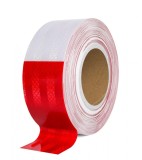 Cumpara ieftin Rola banda reflectorizanta tip fagure alba rosie 5.5 cm x 45.7 m