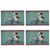 Set suport farfurie Pufo pentru servirea mesei, model Milk Time, 4 bucati, 43 x 28 cm