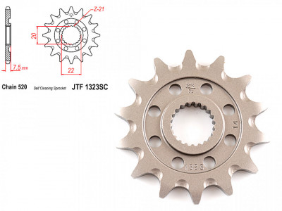 Pinion transmisie fata 520/14T, JTF1323SC foto