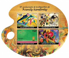 NIGER 2014 - Picturi, Kandinsky / set complet - colita+bloc MNH (2 img) foto