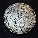 Germania Nazista 2 reichsmark 1937 D argint