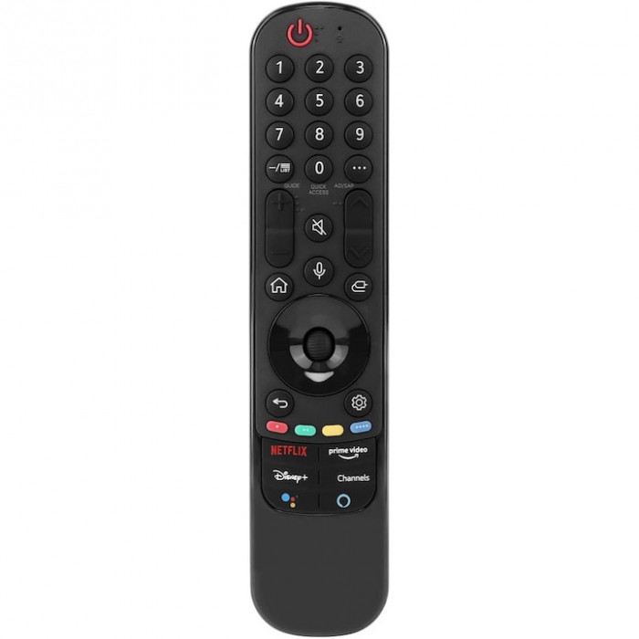 Telecomanda pentru Smart TV LG AN-MR21GA, x-remote, functie vocala, mouse, pointer, Netflix, Prime Video, Disney+, Negru