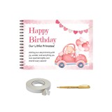 Album foto / GuestBook/ Scrapbooking pentru aniversare fetite, La multi ani, pagini negre, A4 landscape, 25 pag, accesoriu nunta
