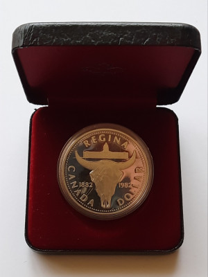 Moneda comemorativa - 1 Dollar &amp;quot;Regina Centennial&amp;quot; Canada 1982 - G 4078 foto